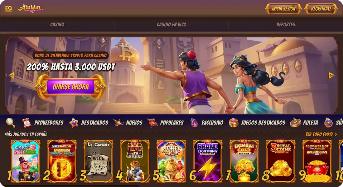 sitio web del casino alawin